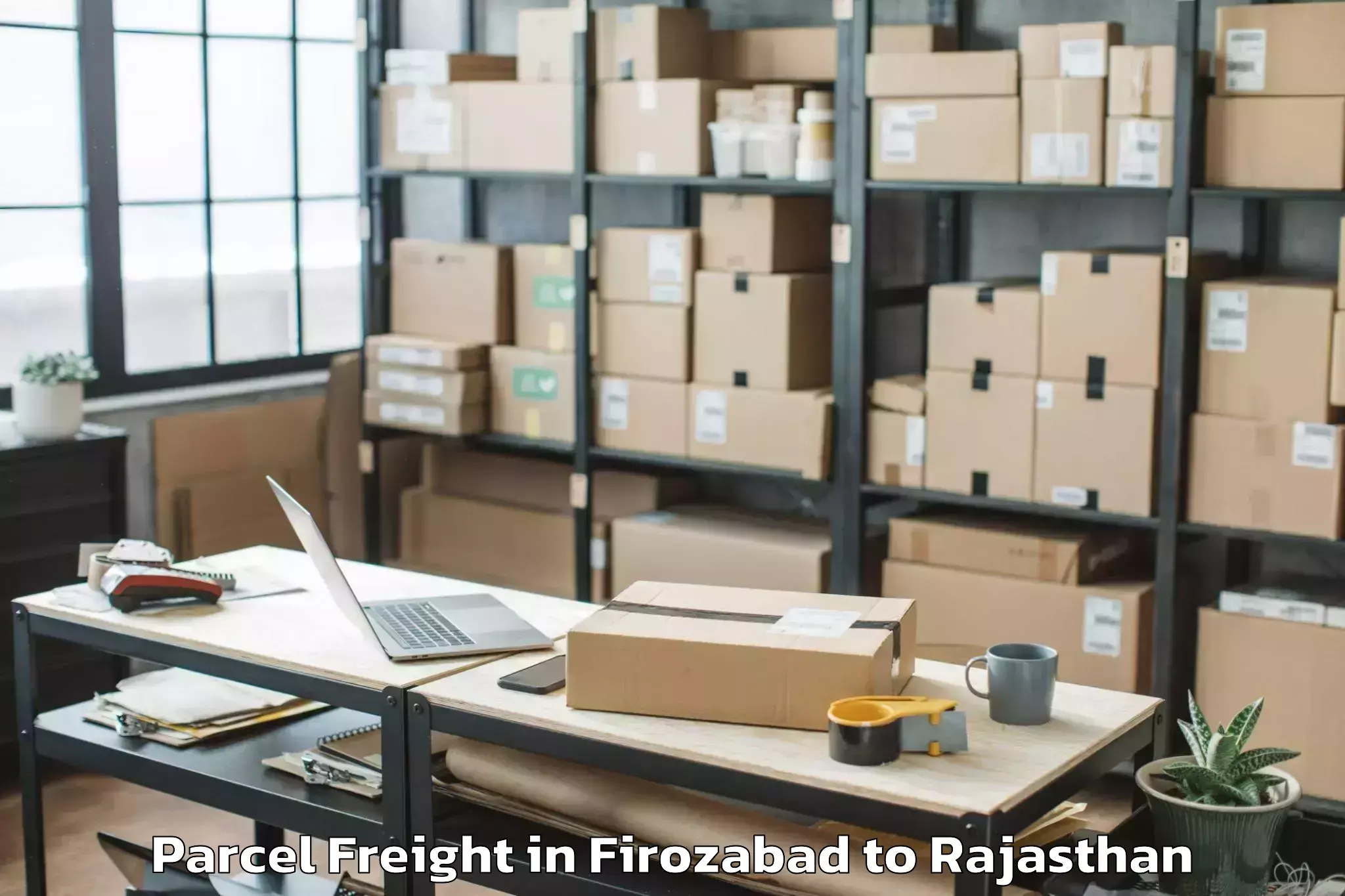 Book Firozabad to Banswara Parcel Freight Online